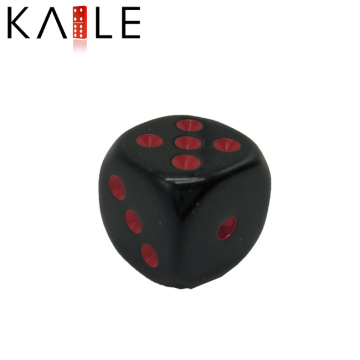 15mm Round Corner Custom Black with Hot Dots Dice